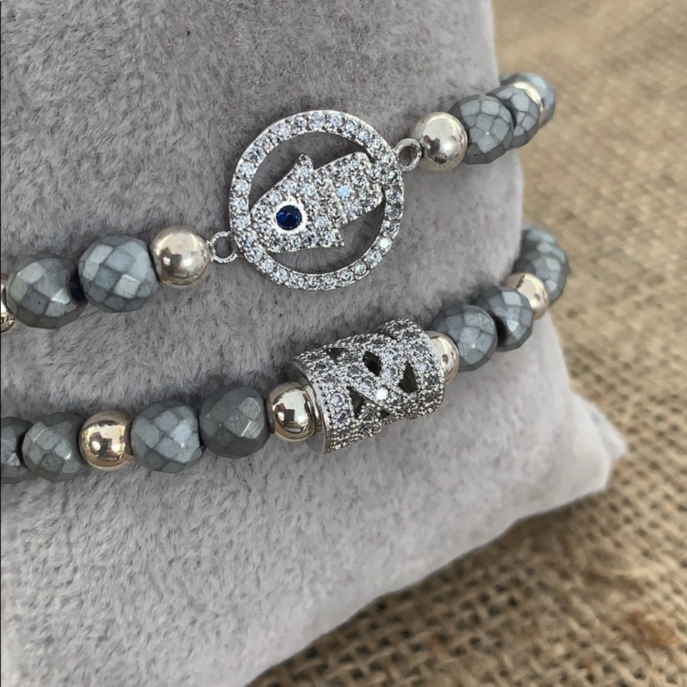 Silver Protection Bracelet Set - Picture 3 of 8